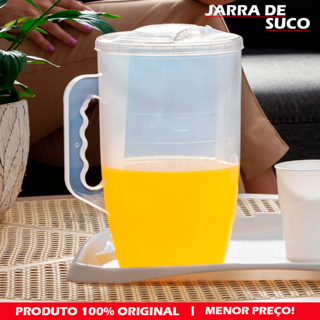 Jarra de Suco Plástico Resistente Capacidade de 3,7 Litros Com Alça  e  Tampa de Vedação Anti Vazamento, Design, Moderno em Oferta na Shopee