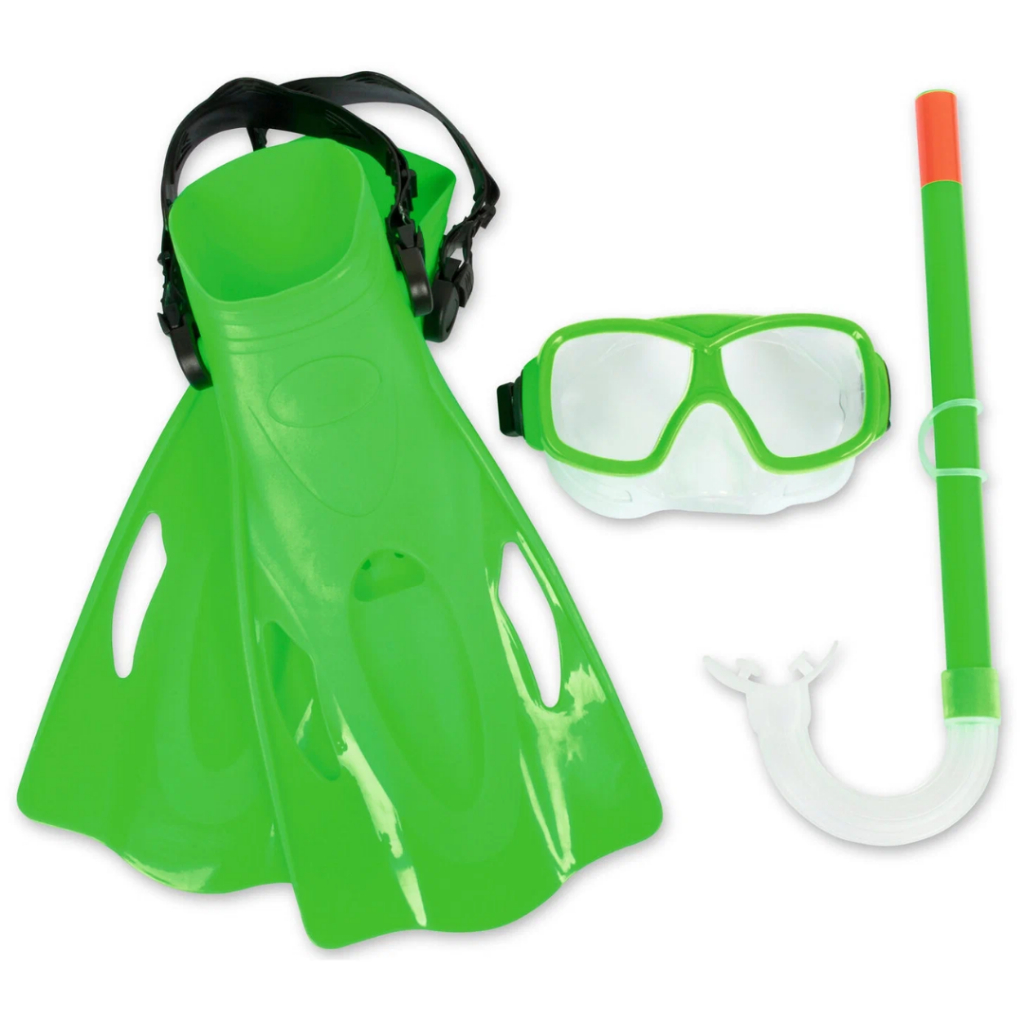 Kit Mergulho Completo Infantil Máscara Snorkel Pé De Pato Atividade aquática monitoramento mergulho