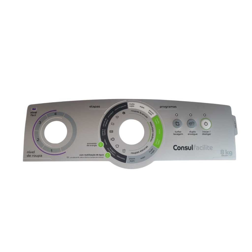 Adesivo Painel Decorativo Lavadora Consul Facilite 8kg CWE08AB ERS-2511