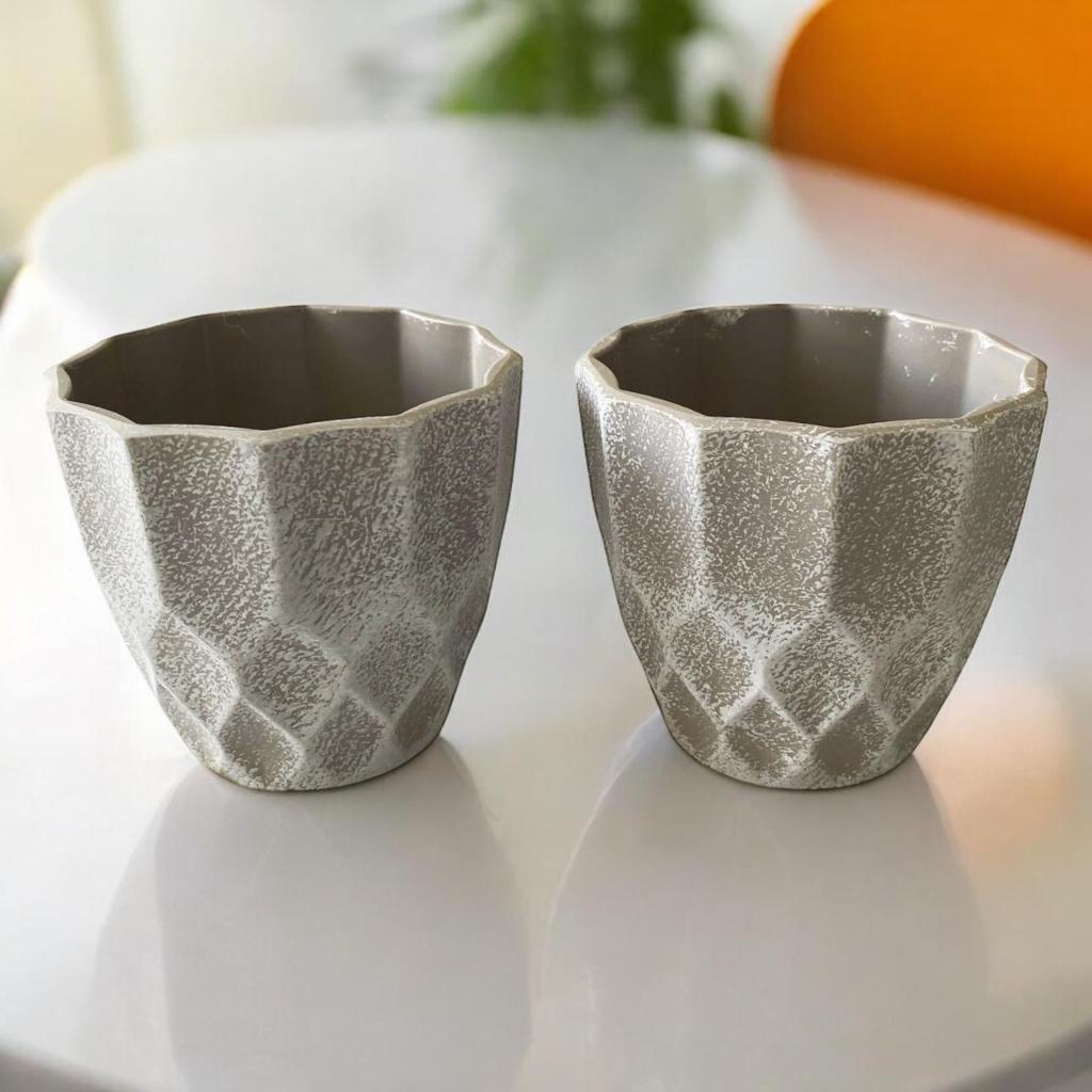 Kit Cachepot-Vaso de Flores de Plástico *Interponte