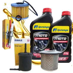 Kit Revisão Cb 300 2013-2015 Ipiranga 10w30 Vela Ngk (Fina) + Filtros