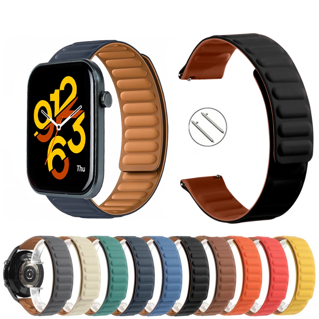 Pulseira 22mm Silicone Elos Imã Magnética para Smartwatch Haiz My Watch I Slim de Engate Rapido