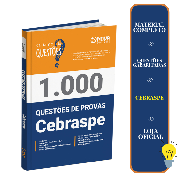 Imagem Livro 1.000 Questões Gabaritadas da CEBRASPE