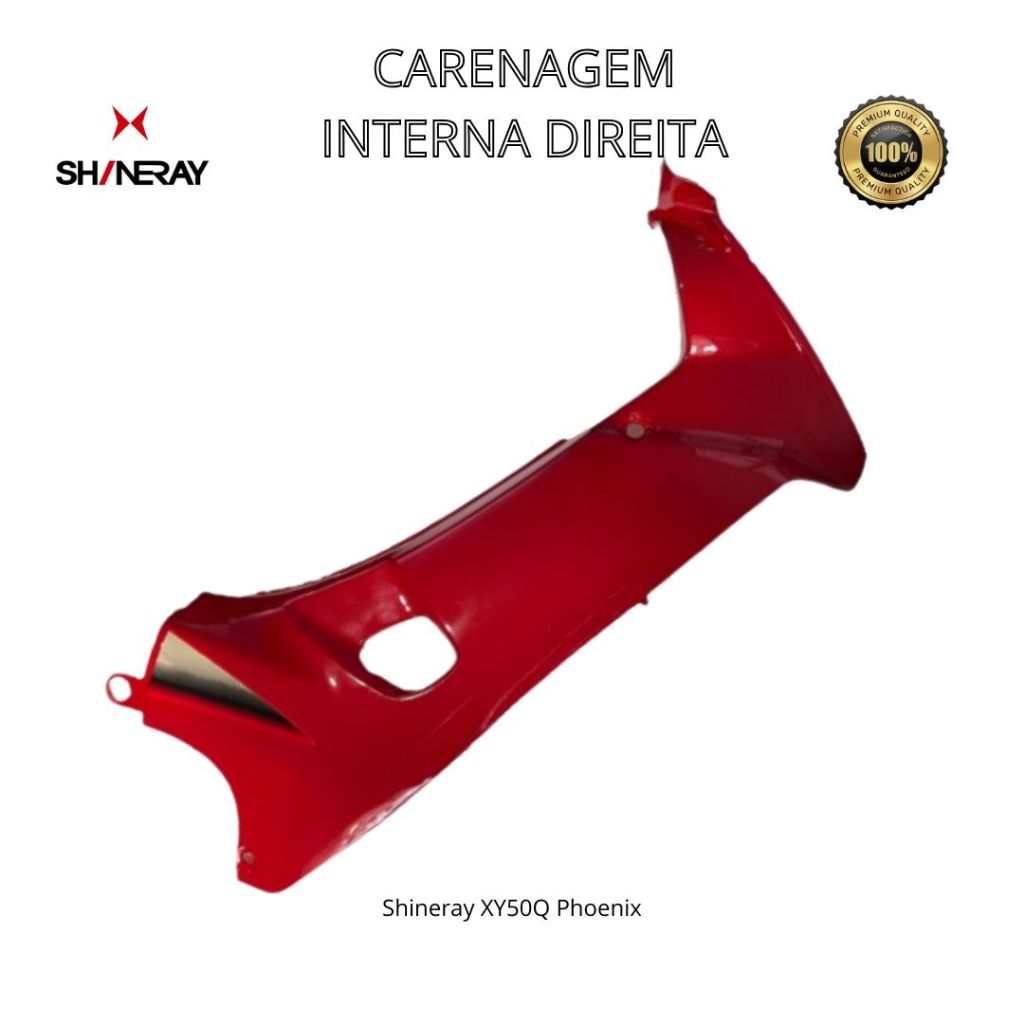 Carenagem Interna Direita Shineray Xy 50q Phoenix Vermelho