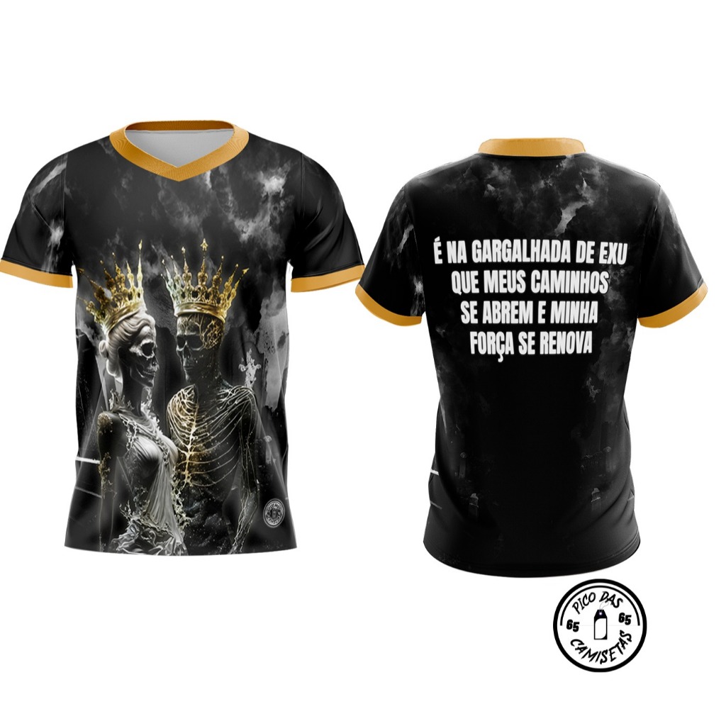 CAMISETA EXU CAVEIRA E ROSA CAVEIRA Cod.342