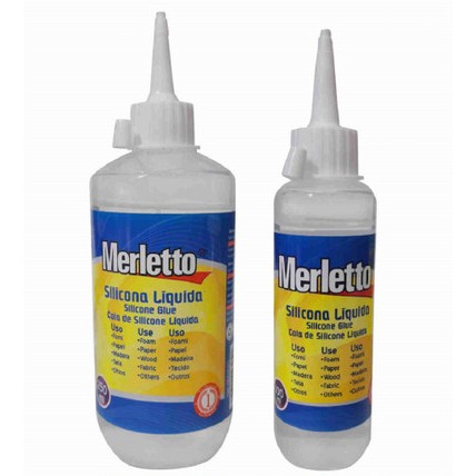 Cola Silicona Liquida - SILICONE GLUE - Cola de silicone Liquida MERLETTO - 100ML - 250ML