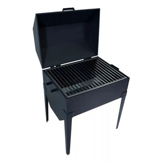 Churrasqueira A Bafo Móvel Rhr Grande 60 X 46 Cm Grelha Inox
