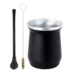 Kit Tereré Cuia Alumínio Bomba Tradicional Inox 19cm Personalize
