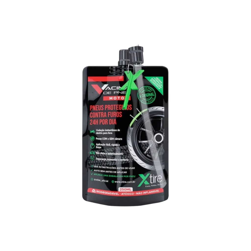 VACINA DE PNEU MOTO XTIRE POUCH 250ML