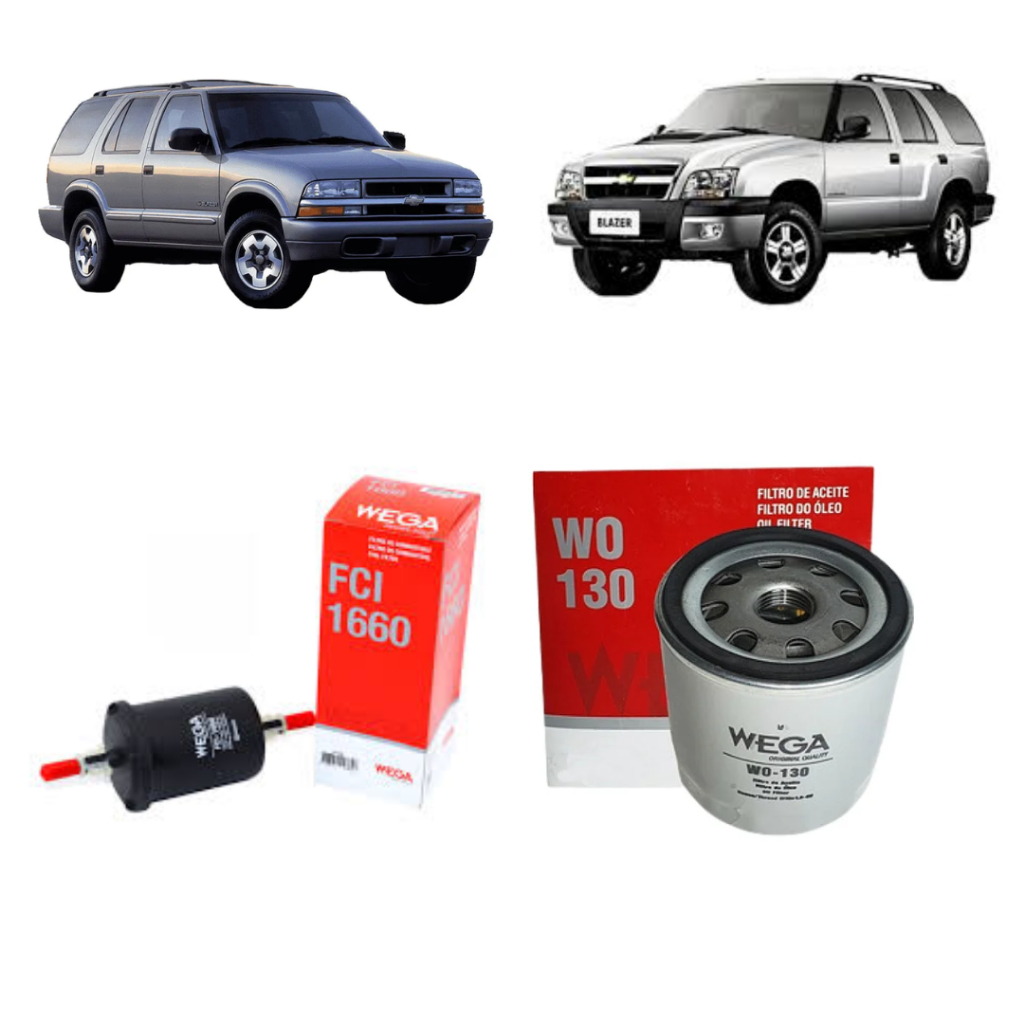 kit filtro de óleo + filtro de combustível Chevrolet Blazer 1997 - 2006