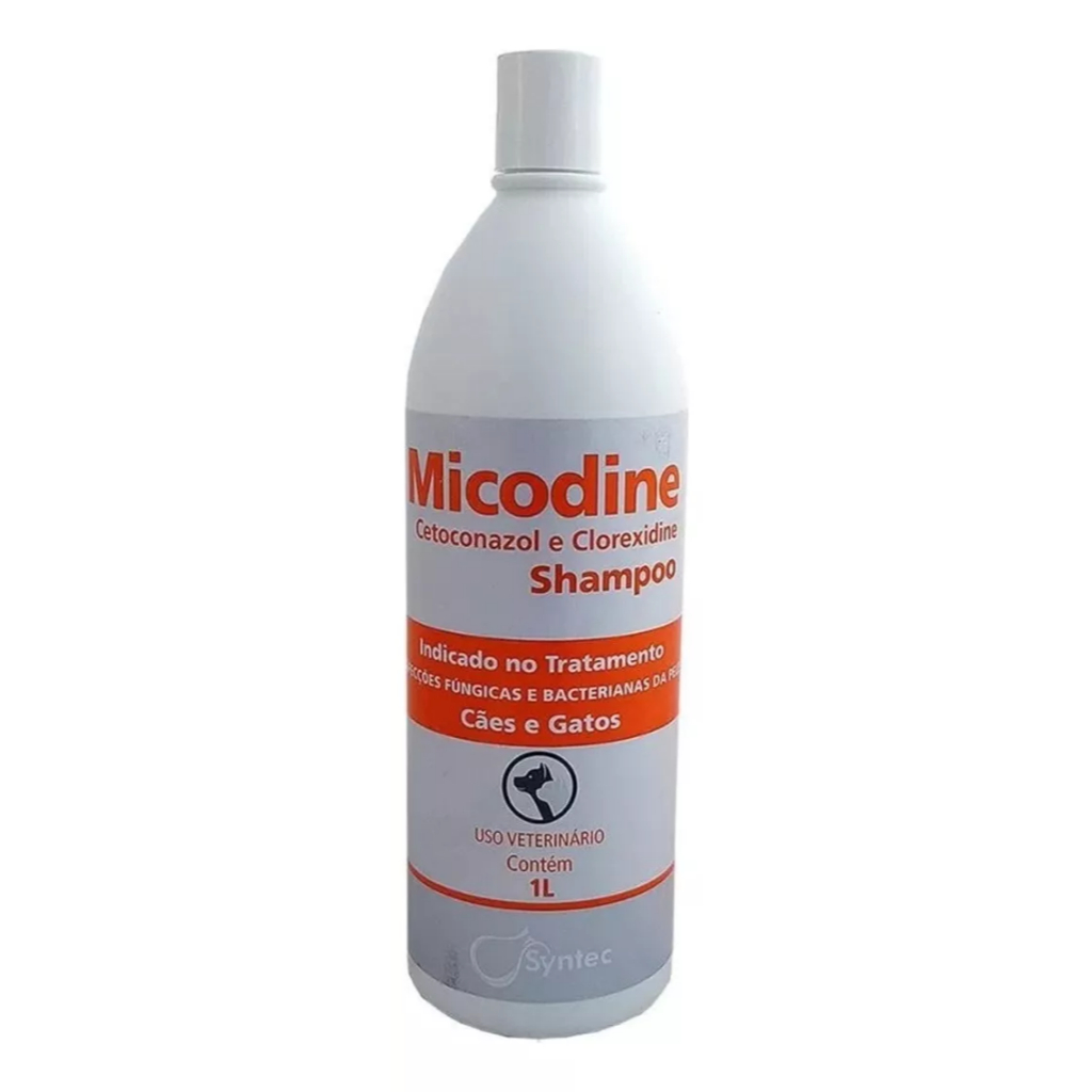 Shampoo Micodine - Para Cães E Gatos - 1 Litro - Dermatite