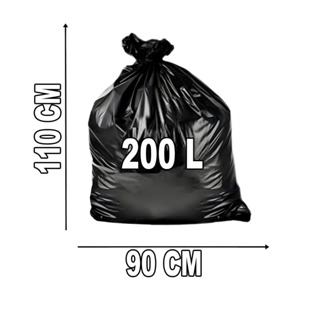 Sacos De Lixo Preto 200l Resistência Média 4 Micra 50 Unid em Oferta na Shopee