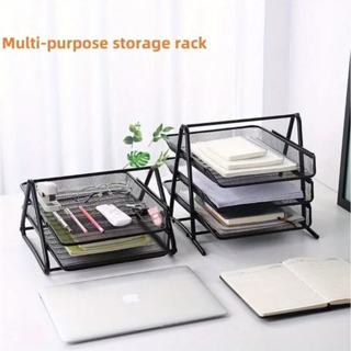Organizador De Documentos De Mesa Escritório Metal 2/3 Andares Papel A4 em Oferta na Shopee