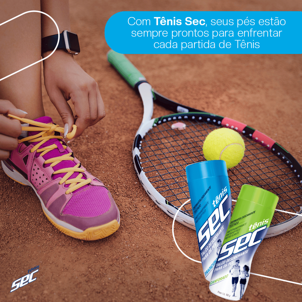 Detalhes do Talco Tênis Sec Tradicional 100g - Controle de Odores e Frescor para os Pés