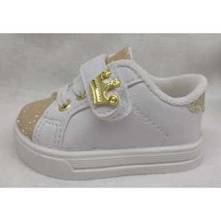 Tênis Infantil FEMININO - BRANCO/DOURADO - Princesa - volta as aulas em Oferta na Shopee