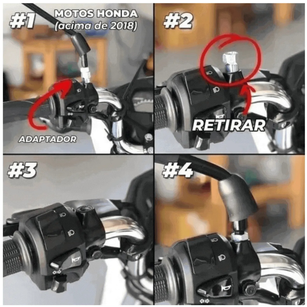 Detalhes do Retrovisor GVS Modelo Kawasaki Z400 Haste Curta 90 Graus Lente Plana Motos Para Honda