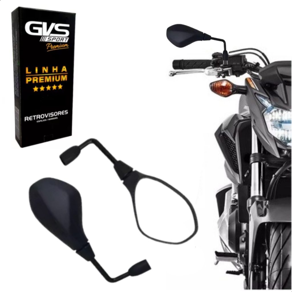 Retrovisor BMW F800 Haste Longa Rebaixada 90 Graus Lente Convexa Para Honda em Oferta na Shopee