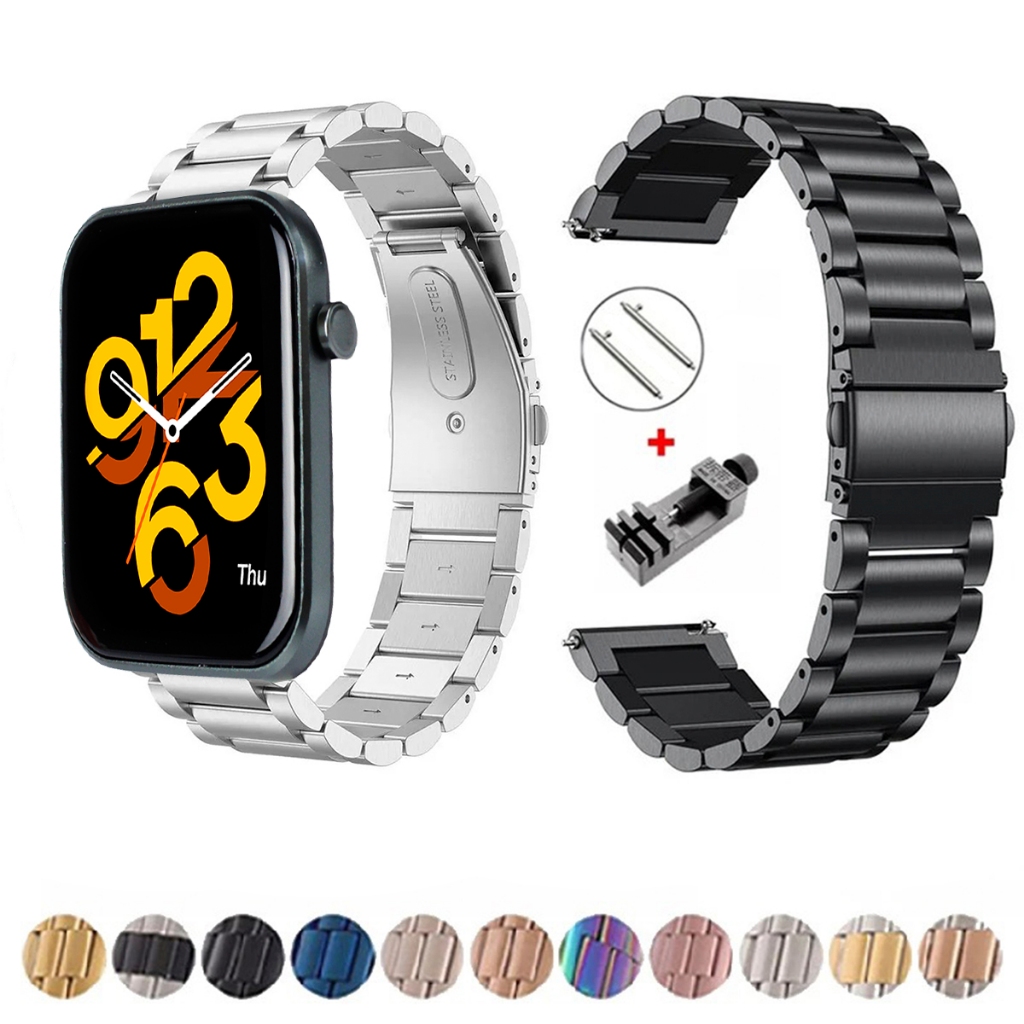 Pulseira de 22mm Metal Elos de aço inox para Smartwatch Kabum Smart 500 de Engate Rapido