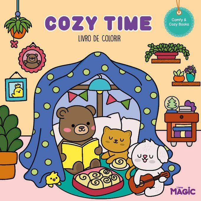 Cozy time - Livro de colorir fofinho fenômeno no TikTok