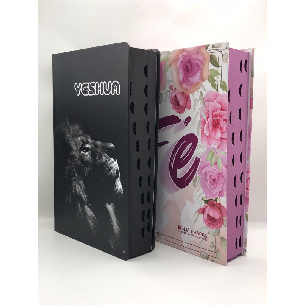 Kit 2 Bíblias  Sagrada Tamanho Grande Capa Dura Com Harpa Palavras de Jesus em Vermelho em Oferta na Shopee