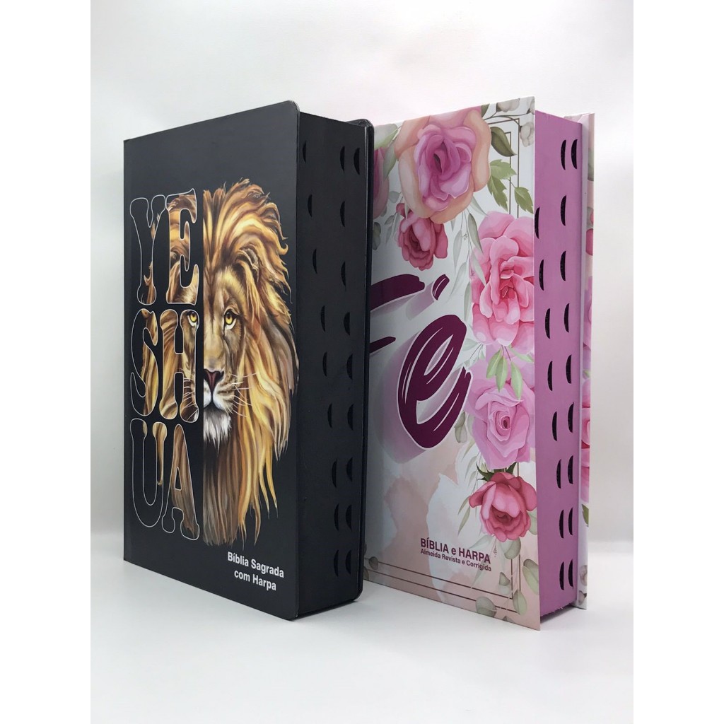 Kit 2 Bíblias  Sagrada Tamanho Grande Capa Dura Com Harpa Palavras de Jesus em Vermelho em Oferta na Shopee