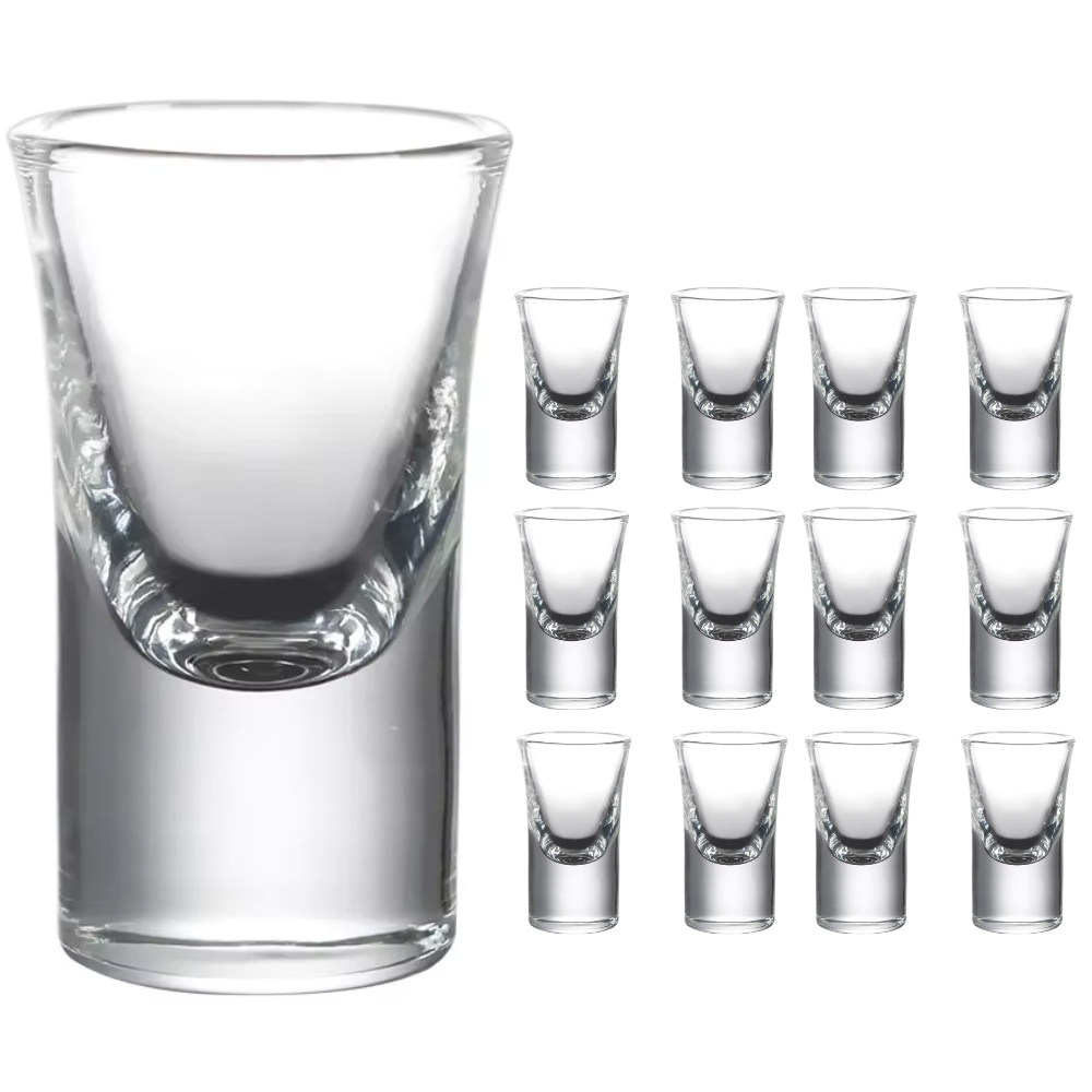 Copo de Dose Vidro Shot para Whisky Tequila Licor Cachaça 16ML Kit Conjunto com 12 Unidade...
