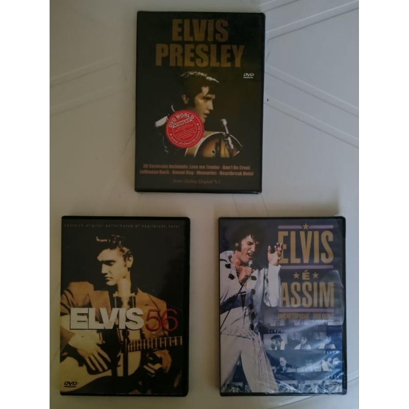 3 DVDs Elvis Presley - Elvis (lacrado) - Elvis É Assim (duplo) - 56