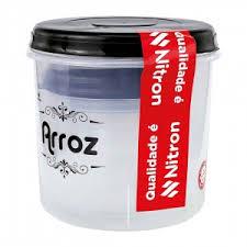 Kit Conjunto Pote Para Mantimentos Arroz Açucar Café Feijão 5 Itens - Nitron