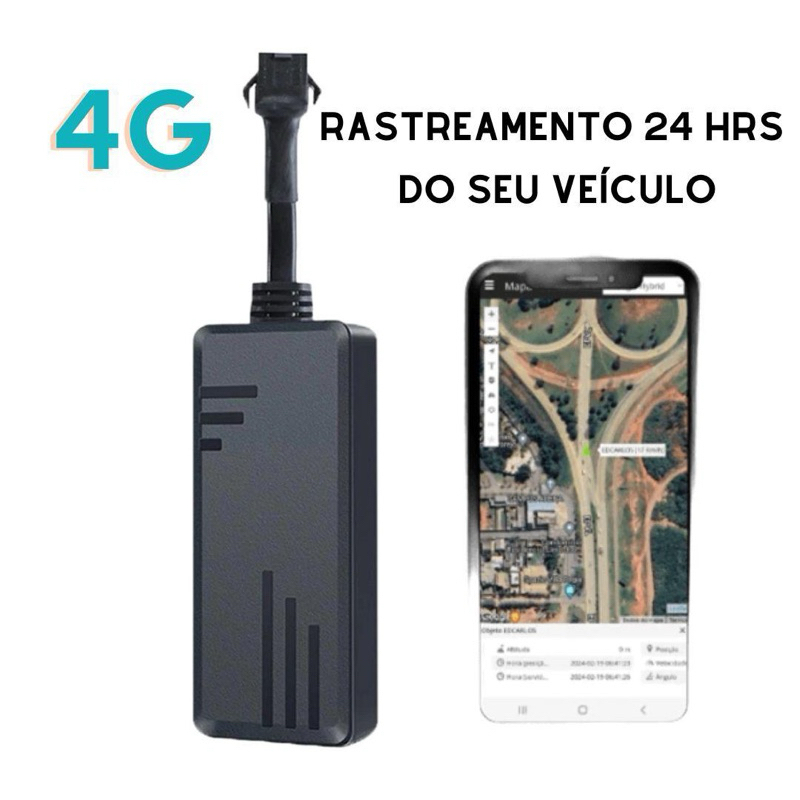 Rastreador Veicular 4g Gps Carro Moto Caminhão Localizador e Bloqueador