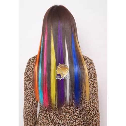 Aplique Tic Tac Presilha Cabelo Mecha Extensão De Cabelo Colorido Mega