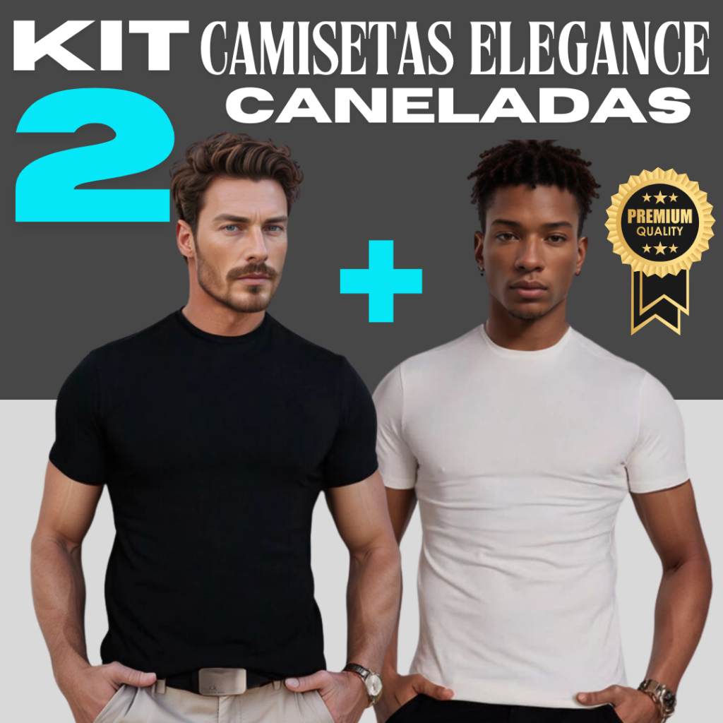 Kit 2 Camisetas Camisas Masculina Canelada Americana Blusa Americana Masculina Camisa Slim Americana Justa Ao Corpo