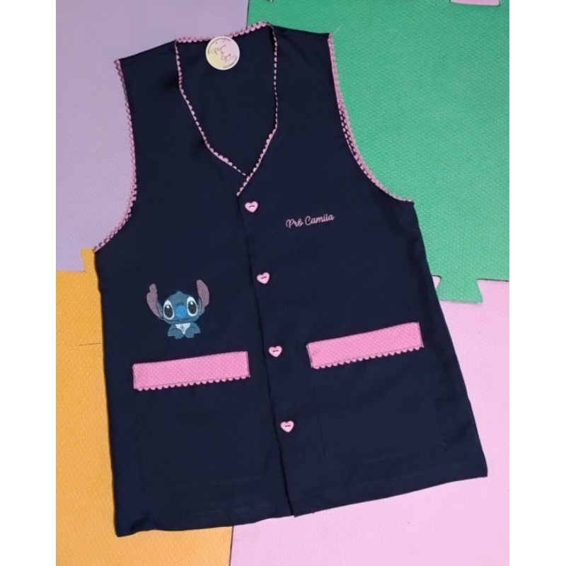 Avental / Jaleco Professora Personalizado c/ Nome Bordado em Oferta na Shopee