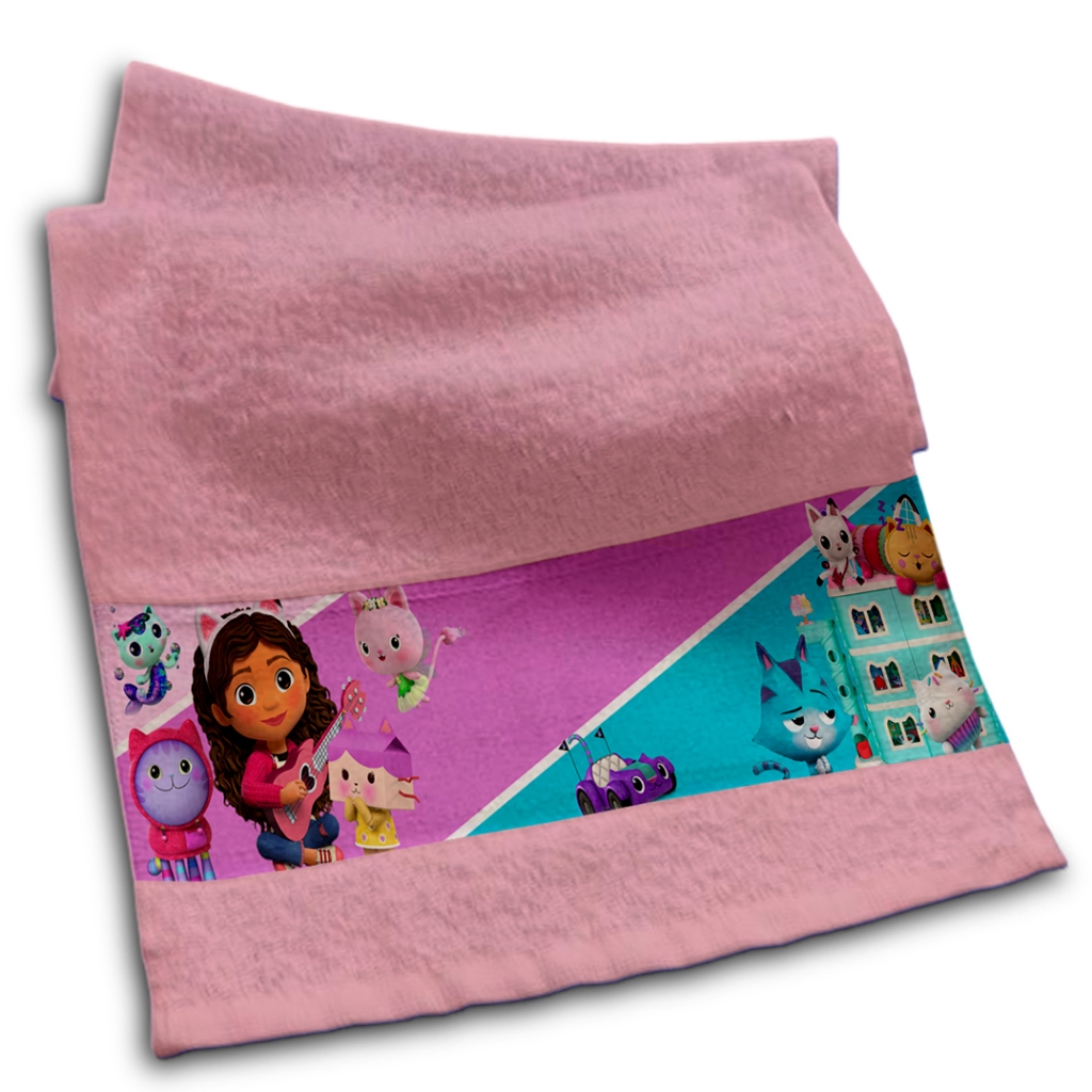 Kit com 3 toalhinhas de mão boca infantil - A CASA MÁGICA DA GABI -  lavabinho - Personalizadas com nome