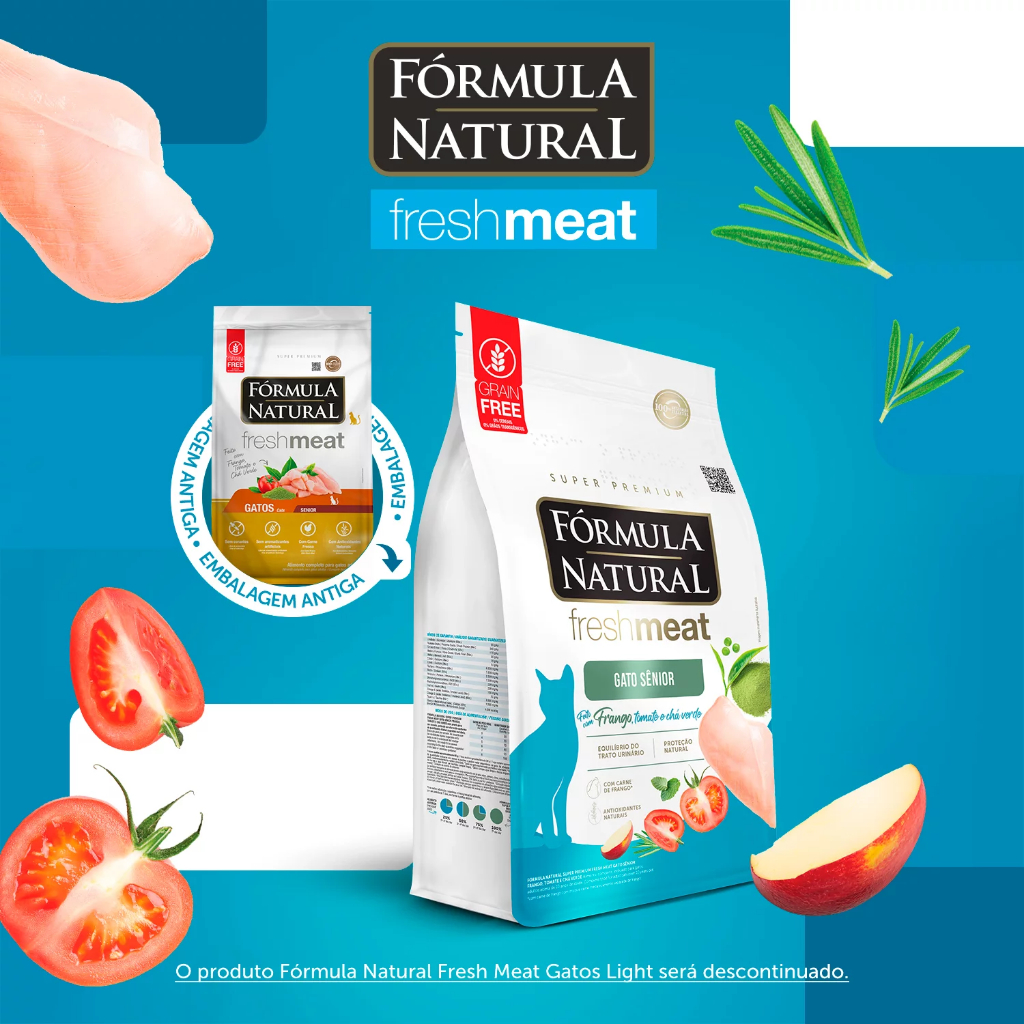 Ração 1Kg Fórmula Natural Fresh Meat Gato Sênior — imagem 2 de 2