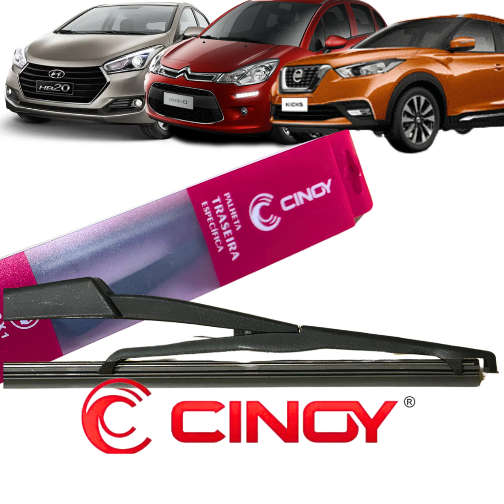 Palheta Limpador Traseiro Punto C3 Kicks Livina Duster Sandero Captur HB20 - CINOY - YN-PR1208