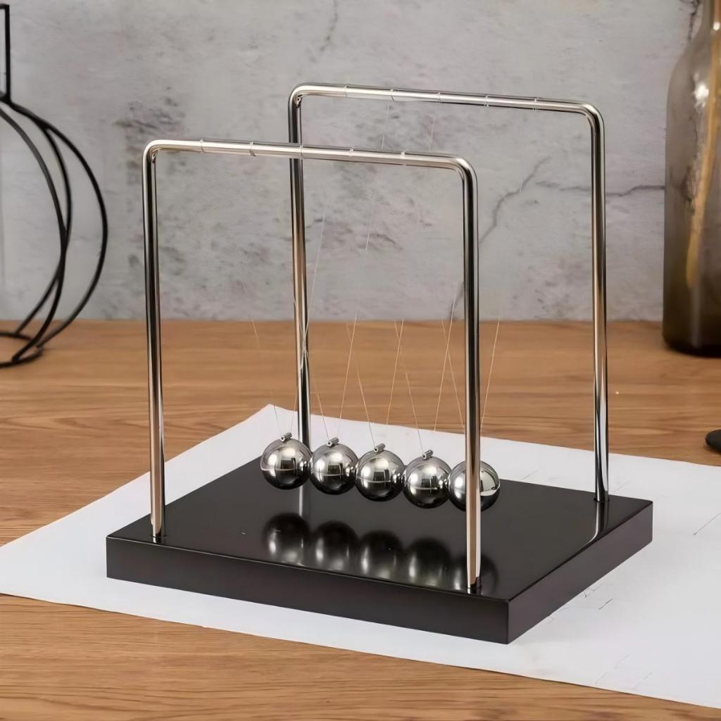 Pêndulo de metal newton para alívio do estresse berço para decoração de mesa curva mecânica berço para crianças presente