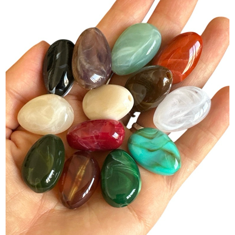 10 ou 20 pçs Contas Entremeios em resina 18x25mm para colares em Oferta na Shopee