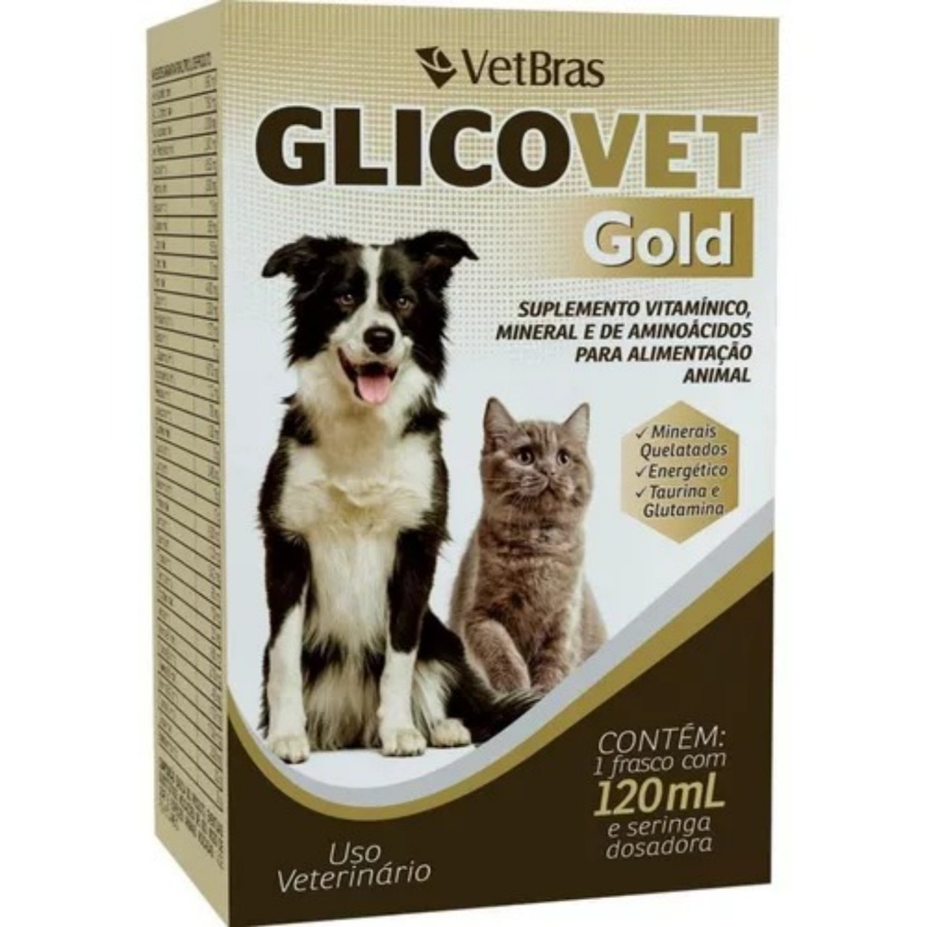 Glicovet Gold 120ml - Suplemento Vitamínico