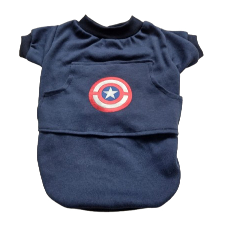 Camiseta Azul Escura Escudo Capitão América Para Pets - 1 Unidade em Oferta na Shopee