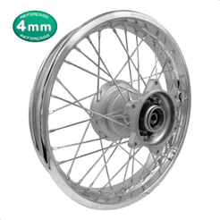 Roda Aro Calha Jante Folha Traseiro Nxr Bros 125 150 160 Raio 4mm Cromado Montada Alinhada