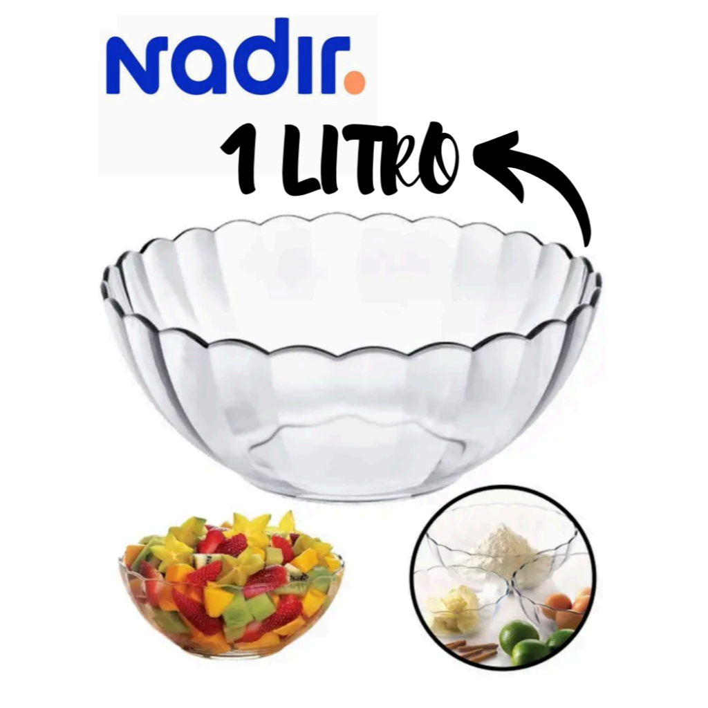 Tigela Bowl Bella Marinex 1L Vidro Temperado - Nadir Figueiredo