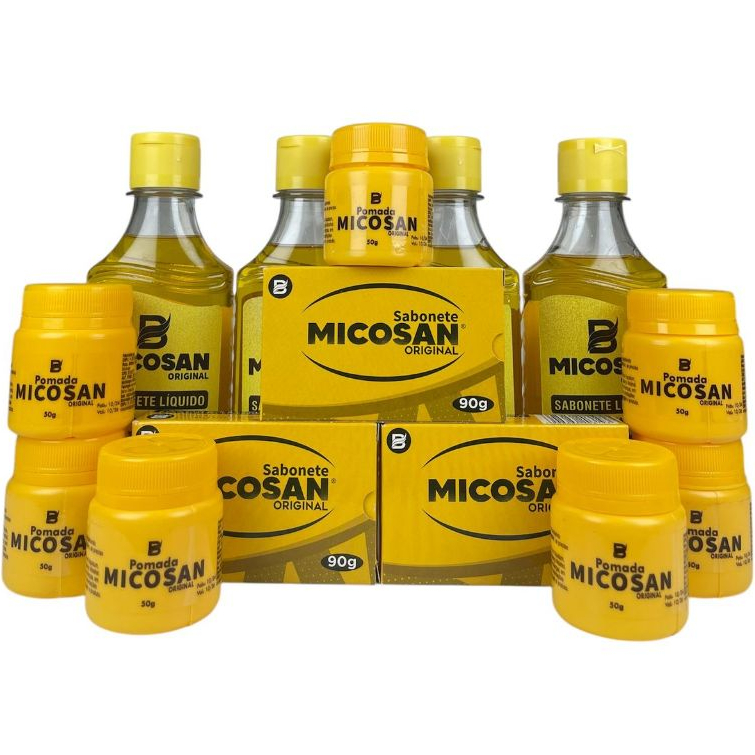 Micosan Pomada Kit Clareador 7 Pomadas 4 Sabonetes Liquidos 3 Sabonetes Em Barra Original em Oferta na Shopee
