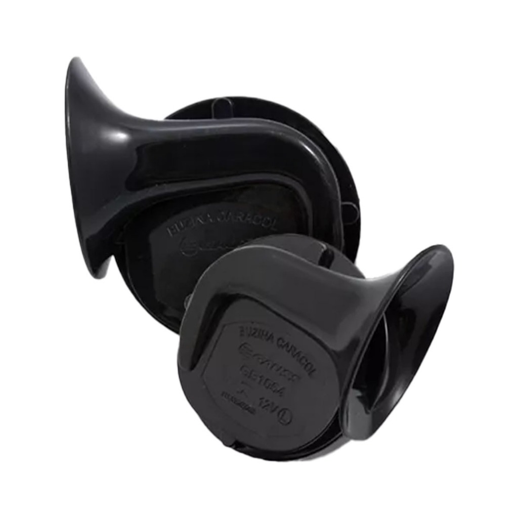 Buzina Caracol Automotivo 12V Com 2 Terminais 90mm Som Muito Alto Carro Moto Caminhão Gauss em Oferta na Shopee