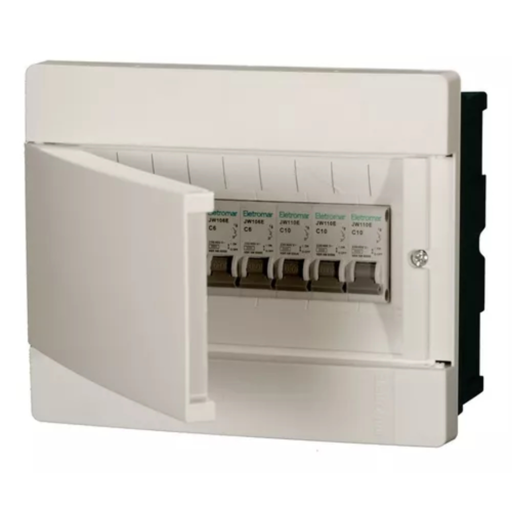 Caixa Centro Quadro Para Disjuntor Embutir 09 Modulos Din em Oferta na Shopee