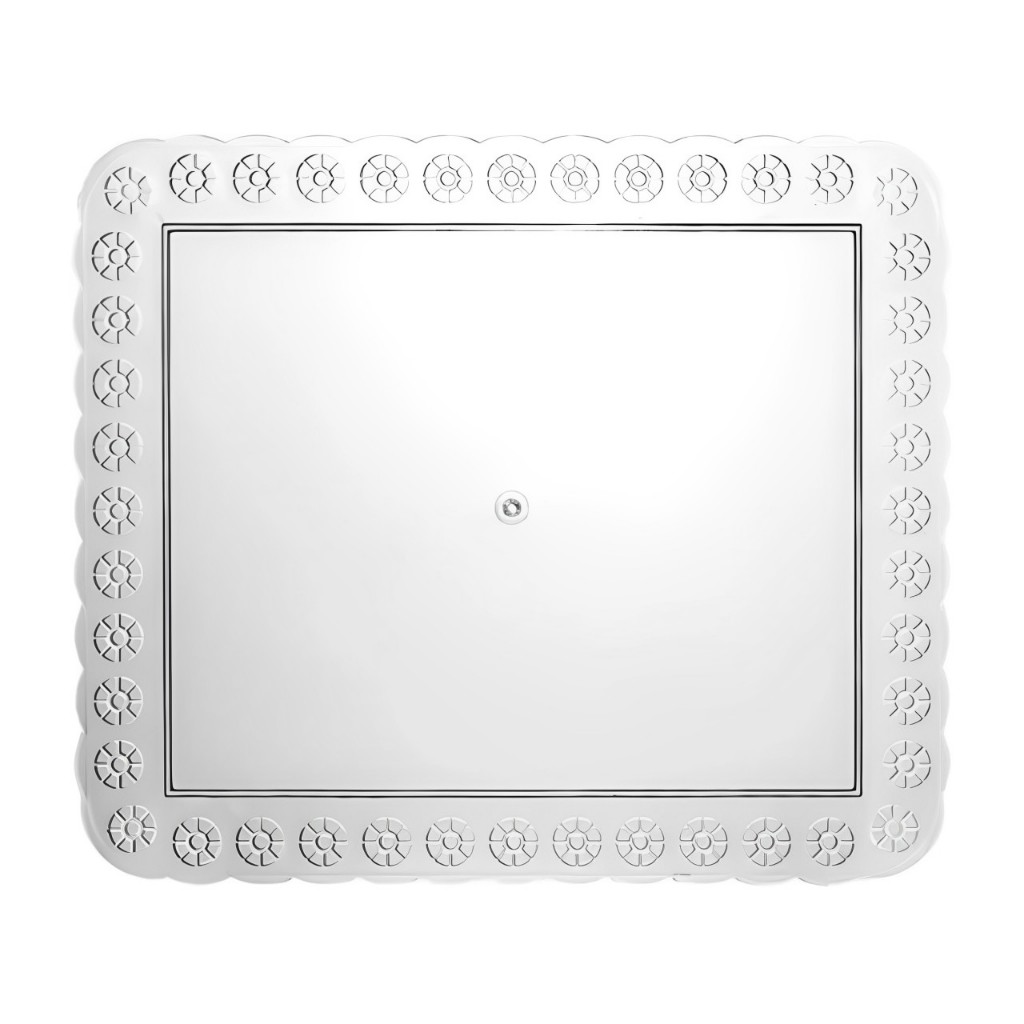 Bandeja Cristal 33x39cm Três Triângulos