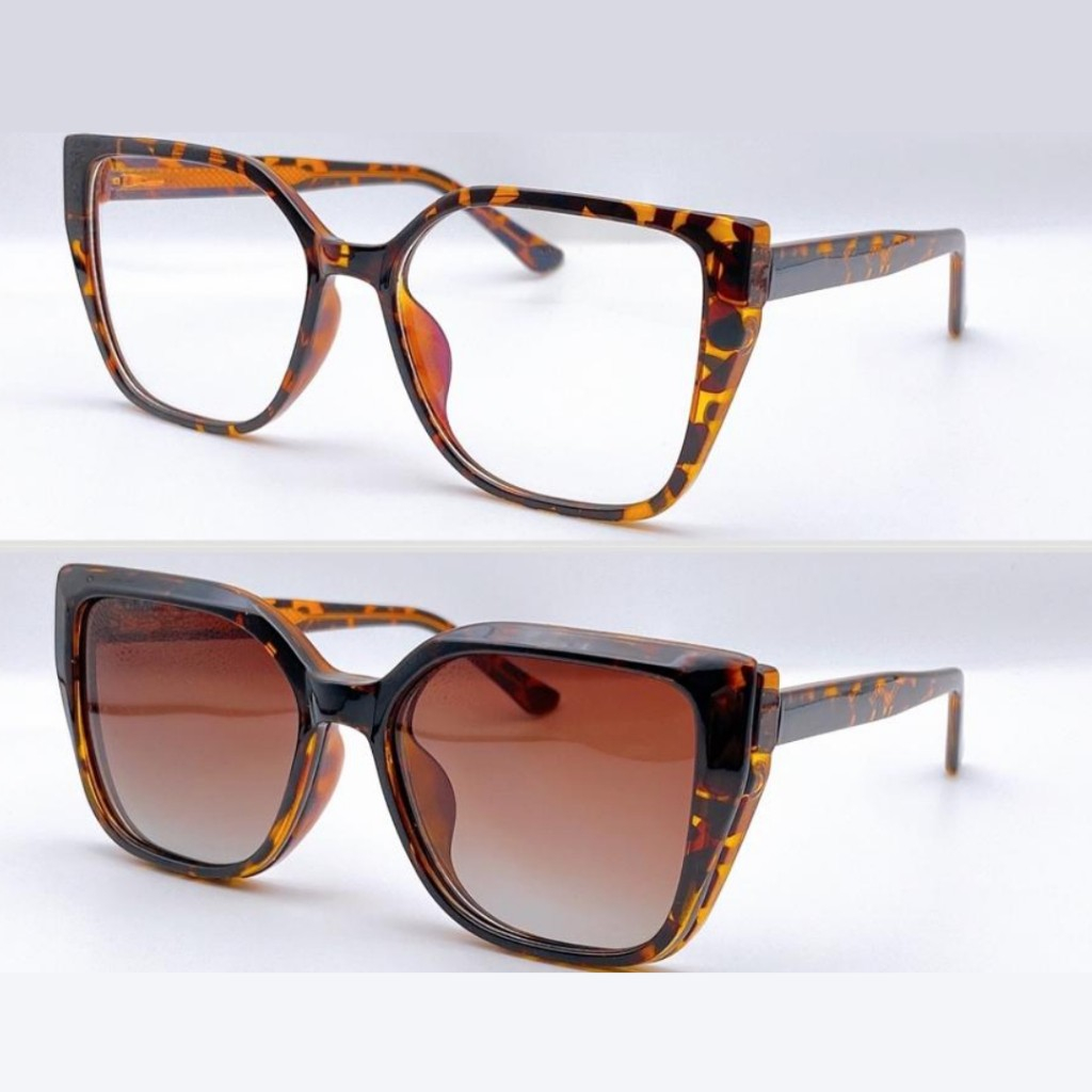 Óculos Clip-on Feminina Lente Polarizada Moda Armação Grau Novo em Oferta na Shopee