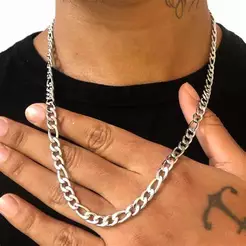 Cordão Masculino 3x1 5 MM Prata Legitima 925 Antialérgico