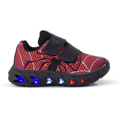 Tenis De Led Aranha Infantil Masculino Meninos Macio Calce Facil