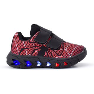 Tenis De Led Aranha Infantil Masculino Meninos Macio Calce Facil em Oferta na Shopee