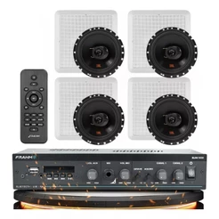 Kit Som Ambiente Teto Gesso Embutir Frahm + 4 Arandelas Jbl